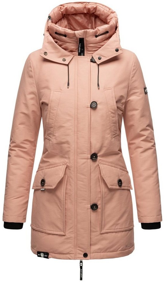 Navahoo Winterjacke Freezestoorm Warm gefütterter, wasserdichter Wintermantel rosa XXL (44)