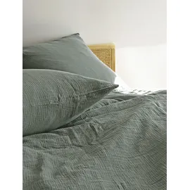 BIERBAUM Bettwäsche 4129 Salbei 135 x 200 cm + 80 x 80 cm