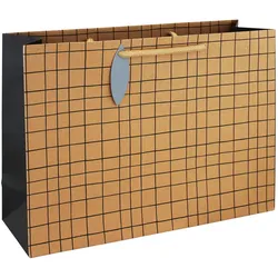 Clairefontaine 6x Geschenktasche aus Kraftpapier, Kollektion Minimalist, 37,3x11,8x27,5 cm - Kartonbraun 28794-6C