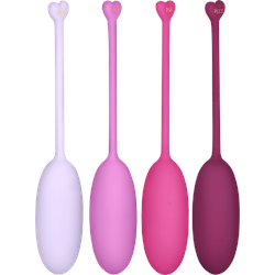 Liebeskugel-Set aus Silikon, 4 Teile, 30 - 115 g, flieder | pink | beere | rosa