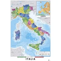 Grupo Erik Editores Karte Italien physische POLITICO – Poster
