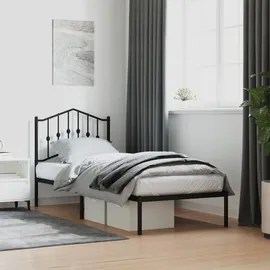 vidaXL Bettgestell, Schwarz, Metall, 80x200 cm, Schlafzimmer, Betten