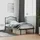 vidaXL Bettgestell, Schwarz, Metall, 80x200 cm, Schlafzimmer, Betten