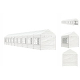 vidaXL Pavillon mit Dach Weiß 20,07x2,28x2,69 m Polyethylen