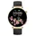 knauermann Neo 2 Rund 40 mm Gold Silikonarmband Schwarz