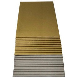 KITCHENDREAM Tortenplatte CakeBoard Set Kuchenplatte eckig gold UND silber in 3 mm starker Pappe, (10-tlg) 30 cm x 35 cm