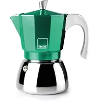 Ibili Elba Green Espressomaschine, 3 Tassen, 150 ml, Aluminiumguss,