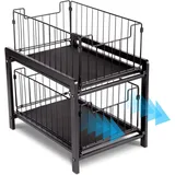 Schubladenregal 2 Etagen Schrankauszug Küche Unterschrank Regal Organizer Auszie