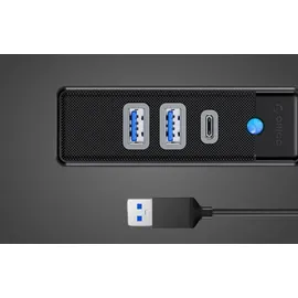 COFI Orico Hub Adapter USB auf 2x USB 3.0 + USB-C, 5 Gbps, 0.15m Schwarz