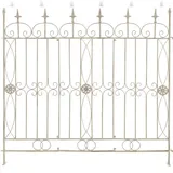 deluke Gartenzaun 124 x 116 cm Antik-Creme/Eisen