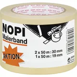 Tesa Nopi® Malerband 3er Pack 2 x 50 m x 30 mm + 1 x 50 m x 19 mm