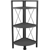 VCM Holz Metall Eckregal Aufbewahrung Stand Regal Bücherregal Deko Bücher Standregal Insasi 2