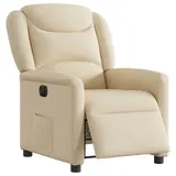 vidaXL Relaxsessel Elektrisch Creme 95 x 100 x 0 cm Creme mit Liegeposition