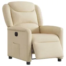vidaXL Relaxsessel Elektrisch Creme 95 x 100 x 0 cm Creme mit Liegeposition