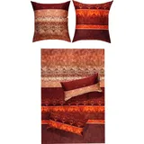 Erwin Müller Bettwäsche in rot | Gr.: 155 x 220 - 80 x 80 cm