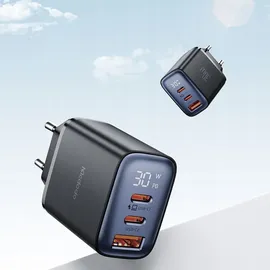 Mcdodo Netzwerkladegerät mit Display 2x USB-C + USB-A, 30W in Schwarz