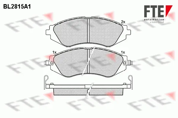 FTE Bremsbelagsatz, Scheibenbremse 9011002 Vorderachse für CHEVROLET DAEWOO BUICK Suzuki