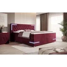 luxusbetten24 Carlotta 180 x 200 cm Rot