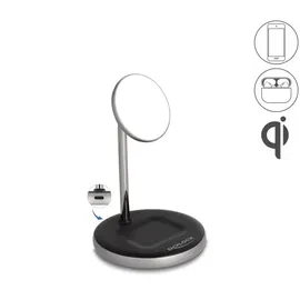 DeLock Wireless Charger 2 in 1 mit 5 W / 7,5 W / 10 W / 15 W - Qi