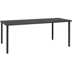 vidaXL Outdoor-Esstisch Anthrazit 190x90x74 cm Stahl