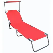 gartenundmoebel.de VCM Sonnenliege 185 x 55 x 24 cm Rot