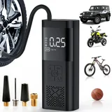 Tragbarer Reifenfüller 180 Psi – 4000 Mah Akku – 3x Schnellere Aufpumpgeschwindigkeit – Integriertes Digitales Manometer