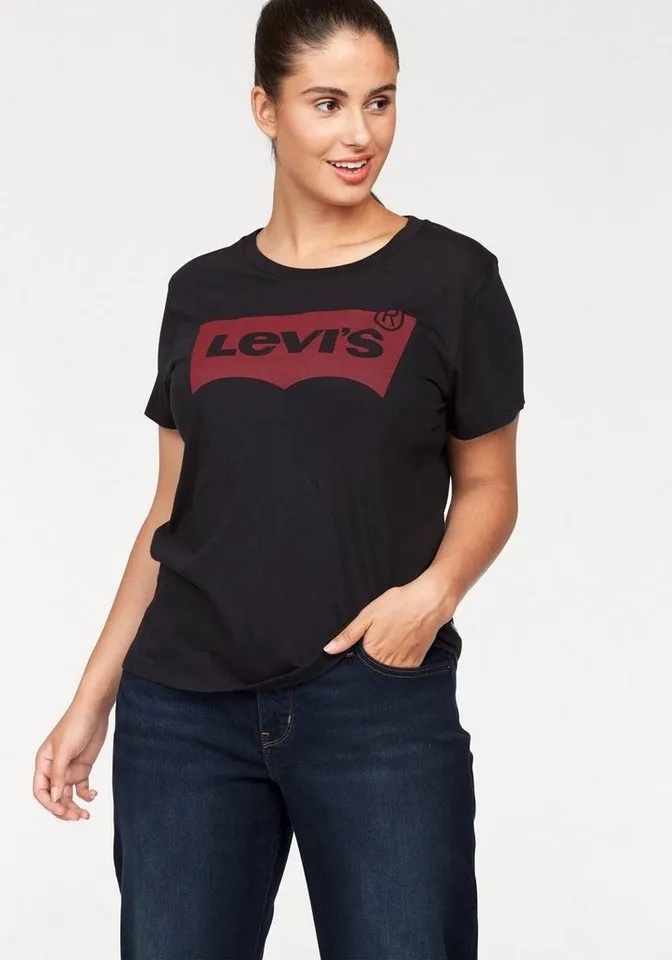 Levi's® Plus T-Shirt Perfect Tee mit Batwing-Logo schwarz XXL (46/48)
