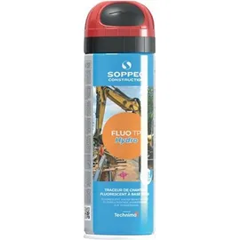soppec Baustellenmarkierspray Fluo TP Hydro Rot 0,5 l