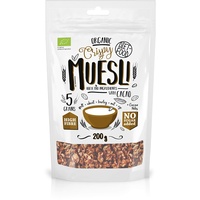 DIET-FOOD Müsli Cacao 200g ohne Zuckerzusatz - veganes Bio-Müsli Crunch mit Kakao - ohne Palmöl