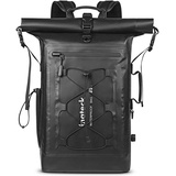 Inateck RollTop Rucksack Herren 30-35L Wasserdichter Multifunktionaler Organizer mit Abnehmbarem Schulterriemen Auslassventil Wasserdichtem Reißverschluss Für Radfahren Outdoor Wandern