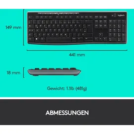 Logitech MK270 Wireless Combo Keyboard DE Set 920-004511