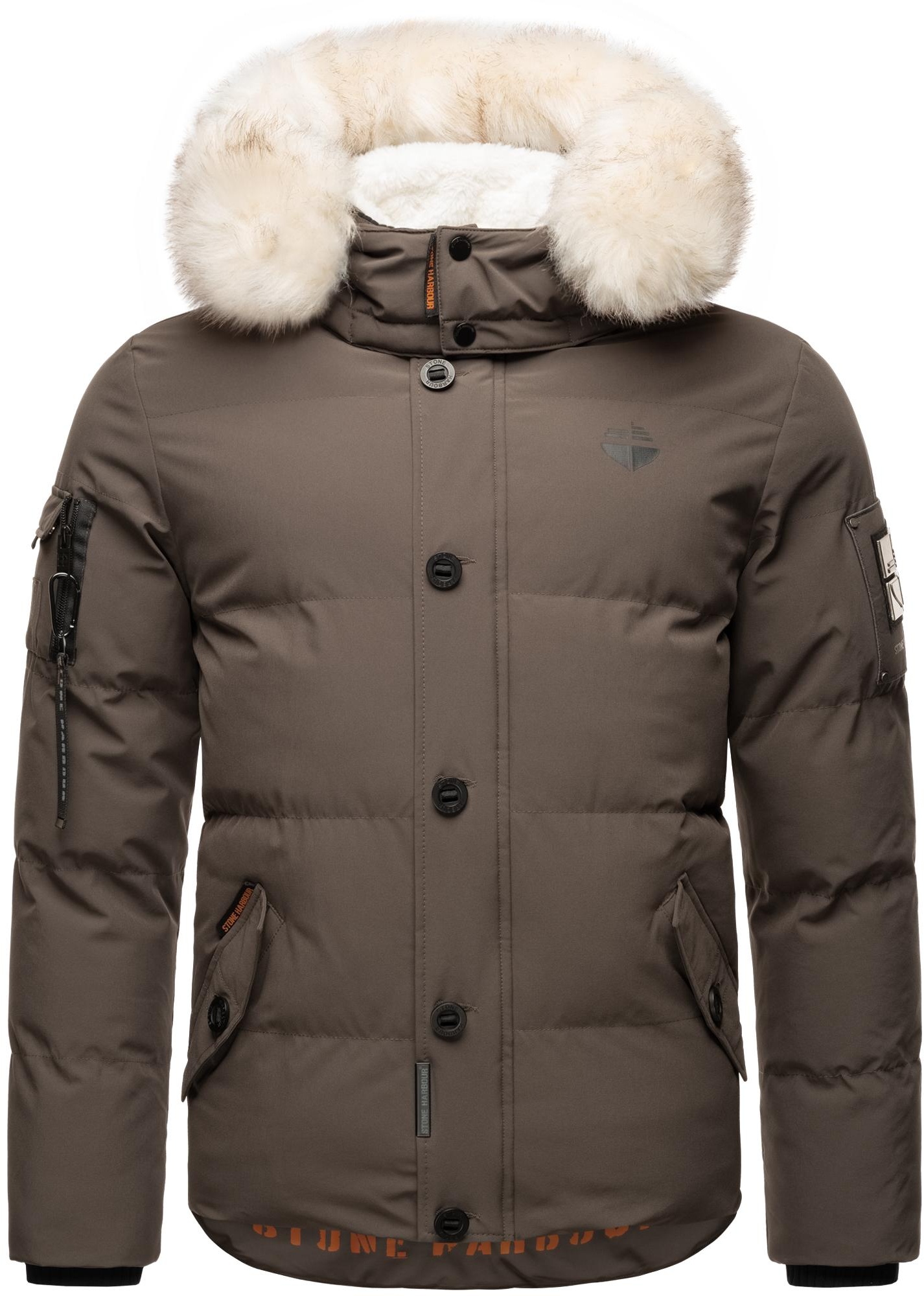 Winterjacke STONE HARBOUR "Halvaar" Gr. XXL (56), grau Herren Jacken Winterjacken