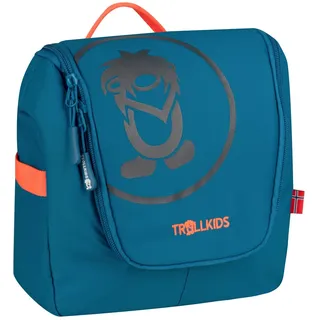 TROLLKIDS Kinder Kulturbeutel Wash Bag, Arktikblau/Dunkles Navy/Glühendes Orange, 5L