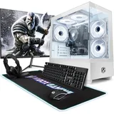 Vibox I-56 Gaming PC Set Komplett - Monitor 22 Zoll - AMD Ryzen 3 3200G 4,0 GHz - Radeon Vega 8 - 16 GB RAM - 1 TB SSD - Windows 11 - WiFi - Weiß