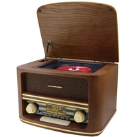 Soundmaster NR961 Nostalgie Stereoanlage mit CD-Player MP3 DAB+ Digitalradio USB Bluetooth Streaming AUX-IN Equalizer Retro Kompaktanlage