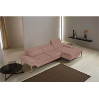 Ecksofa EGOITALIANO "Princess, elegantes Designsofa mit erstklassigem Sitzkomfort, L-Form", rosa (millenium rose), B:282cm H:95cm T:168cm, Leder »BULL« (echtes Rindsleder). Geschliffenes, pigmentiertes und behandeltes Rindsleder mit einer Dicke von 1, 3-1, 5 mm. Dieses Leder zeigt eine ziemlich weiche Hand mit einem halb undurchsichtigen Aussehen. Es handelt sich um ein geschütztes Leder. Eine leichte Deckschicht schützt sie vor Flecken, ohne ihre ursprünglichen Eigenschaften zu verändern. Die geschützten