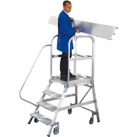 MUNK Podesttreppe eins. begehbar 3 Stufen Aluminium