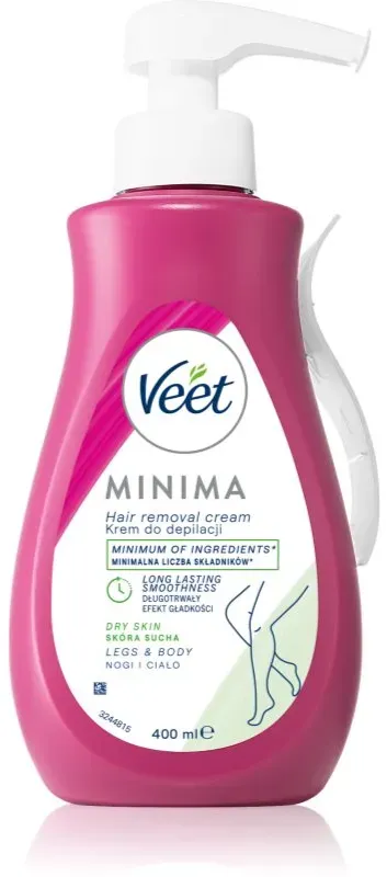 Veet Minima Dry Skin feuchtigkeitsspendende Depilationscreme für trockene Haut 400 ml