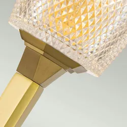 Licht-Erlebnisse Wandaußenleuchte PIA Messing gebürstet, Weiß, echtes Messing, Glas, 1x G9 mit 3W LE121468