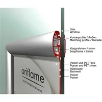 Fenster-Klapprahmen beidseitig A3 25mm Rahmen Alu Klapprahmen für Fenster