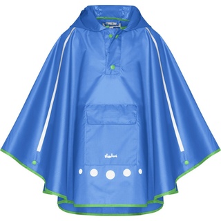 Playshoes Unisex Kinder Regenponcho Faltbar in Blau,