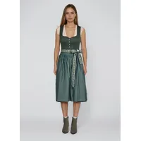 Spieth & Wensky Dirndl Heidi in Midi-Länge, extravagantes Schürzenband, Glitzerknöpfe grün 30 Damen