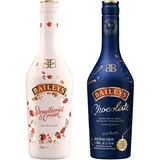Baileys Strawberries & Cream und Baileys Chocolate Bundle, Irish Cream Likör, 17 Prozent vol (500 ml) + 15,7 Prozent vol (500 ml), perfekt für Erdbeer- und Schokoladenfans