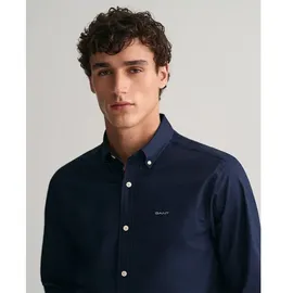 GANT Pinpoint Oxford Langarmhemd Blau XL
