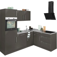 wiho Küchen Winkelküche »Cali«, ohne E-Geräte, Stellbreite 230 x 170 cm grau