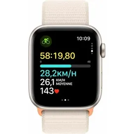 Apple Watch SE 2022 GPS 44 mm  Aluminiumgehäuse polarstern, Sport Loop polarstern