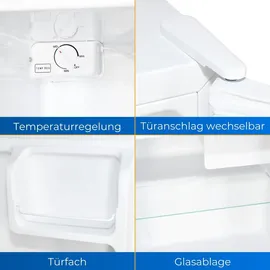 Exquisit KB45-0-011E Mini-Kühlschrank 45 l 533 mm hoch Weiß