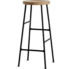 HAY Cornet Barhocker 75 cm Eiche geölt / Schwarz