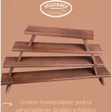 Weigla - Schwibbogenbank aus dem Erzgebirge I Braun I Fensterbank Innen Holz I dekorative Schwibbogen Erhöhung aus Buchenholz I Weihnachten I Podest für Lichterbogen I Holzbank I - 70 x 11 cm