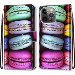 Cover-Discount iPhone 13 Pro – Lederetui Hülle Macarons (iPhone 13 Pro), Smartphone Hülle